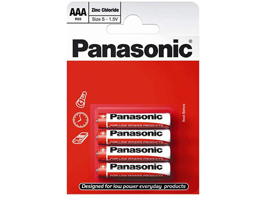 Bateria Cynkowo-Węglowa Panasonic 1,5V R03 AAA