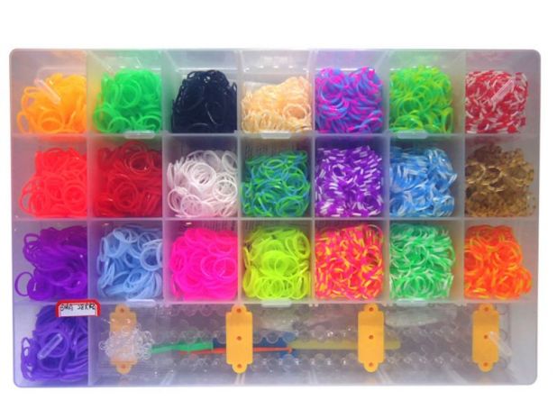 Gumki Zestaw do robienia bransoletek 4800szt + Krosno LOOM BAND