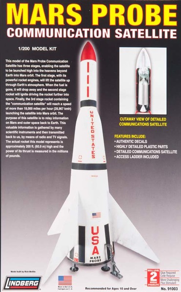 Model plastikowy Lindberg - Rakieta Mars Probe Satellite Rockets