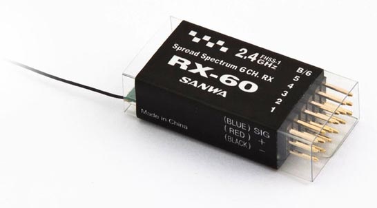 Odbiornik SANWA - RX-60 FHSS-1 2,4 GHz