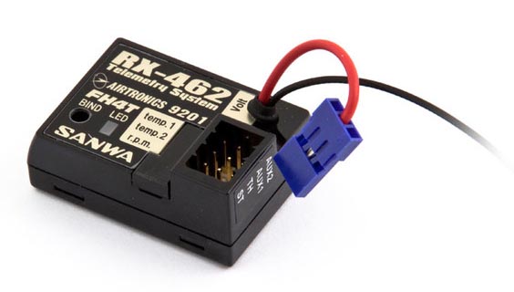 Odbiornik SANWA - RX-462 FHSS-4 2,4 GHz (z telemetrią)