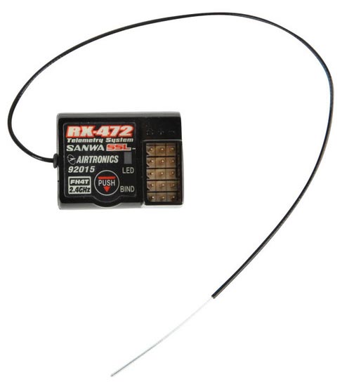 Odbiornik SANWA - RX-472 FHSS-4 2,4 GHz (z telemetrią)