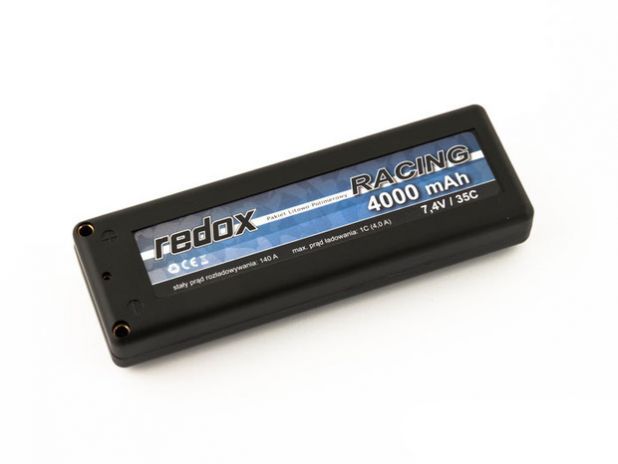 Pakiet Akumulator Samochodowy Redox Lipo 7,4V 4000mAh 35C