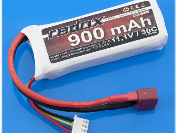 Pakiet Akumulator Redox LiPo 11,1V 900mAh 30c