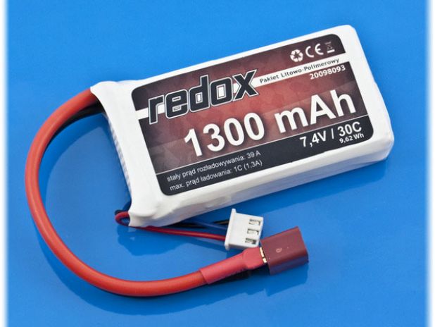 Pakiet Akumulator Redox LiPo 7,4V 1300mAh 30c