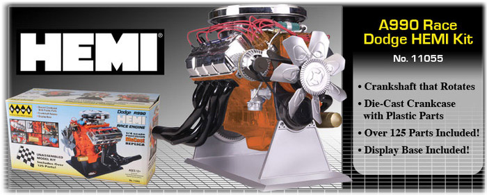 Model Plastikowy Do Sklejania HAWK (USA) Silnik V8 A990 Dodge Racing HEMI