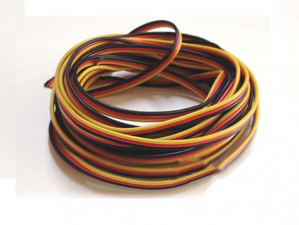 Przewód serwa trójżyłowy 3 x 0,13 mm/1 mb płaski (HITEC)