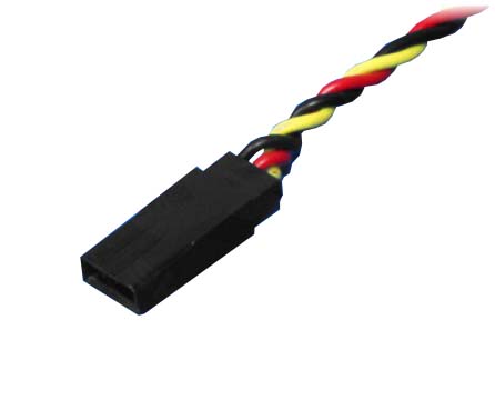 Przewód serwa z gniazdem, skręcony (JR)