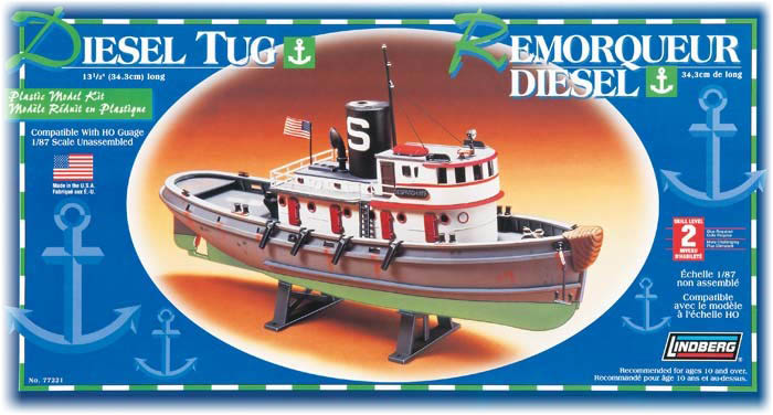 Model plastikowy Lindberg - Łódź Diesel Tug Boat