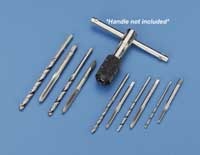 Zestaw gwintowników i wierteł calowych (2-56, 4-40, 6-32, 8-32, 10-32) - DU-BRO [#509]