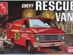 Model Plastikowy Do Sklejania AMT (USA) - 1975 Chevy Rescue Van (Czerwony)