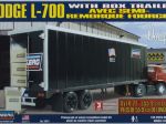 Model Plastikowy Do Sklejania Lindberg (USA) - Ciągnik siodłowy 69 Dodge L-700 + Naczepa