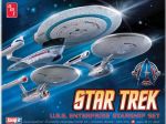 Model Plastikowy Do Sklejania AMT (USA) - Zestaw 3-w-1 Star Trek Enterprise (NCC1701,1701A,1701B)