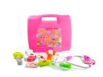 Walizka Małego Doktora Zestaw Lekarza - termometr, stetoskop, nożyczki